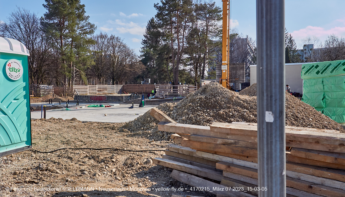 07.03.2023 - Baustelle an der Quiddestraße Haus für Kinder in Neuperlach